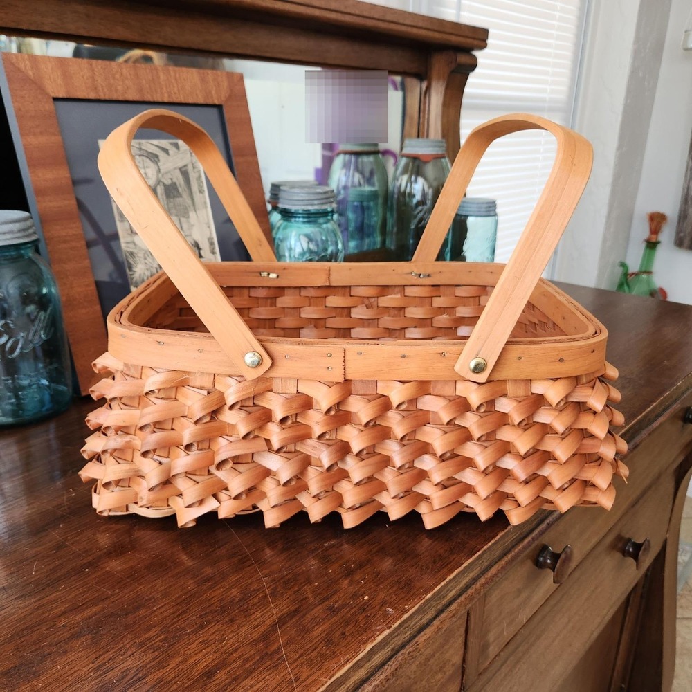 Vintage Micmac Penobscot Style Curl Curly Q Porcupine Storage Basket